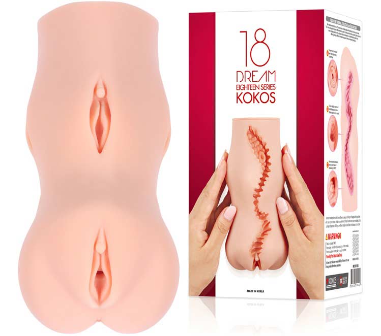 KOKOS Мастурбатор вагина с двойным слоем материала DREAM 18 Series, без вибрации 