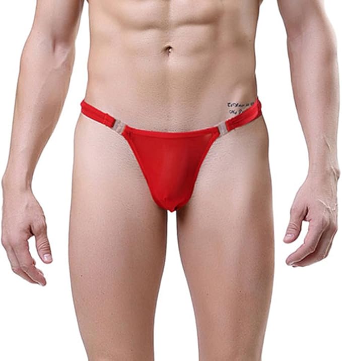 Трусы мужские стринги, красные