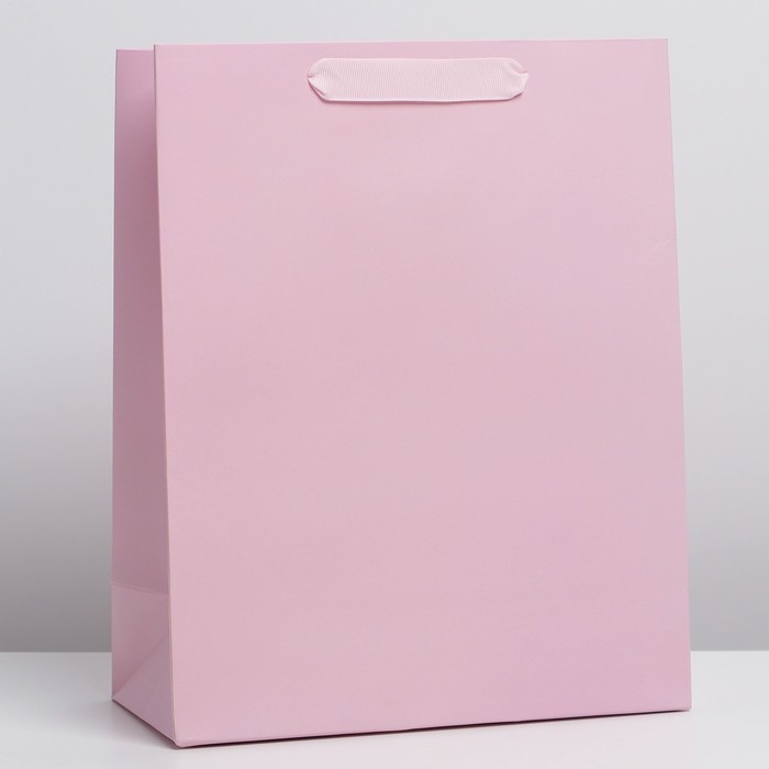 Пакет подарочный розовый, 31*40 см