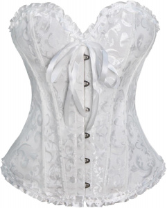Корсет "Нежность" белый с кружевом и шнуровкой сзади