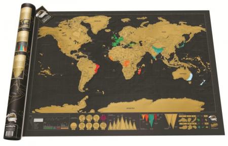 Стирающаяся скретч карта "Покорение мира"