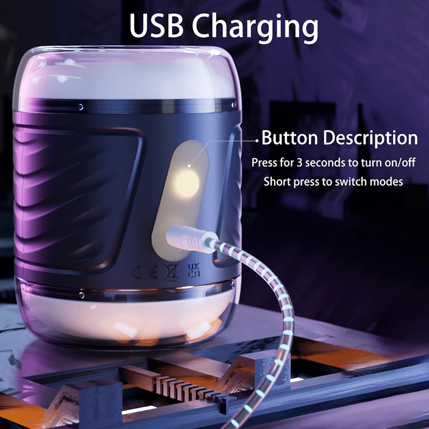 Мастурбатор двухсторонний в мини тубе Gloryfox (вагина, анус белые), 10 режимов вибрации