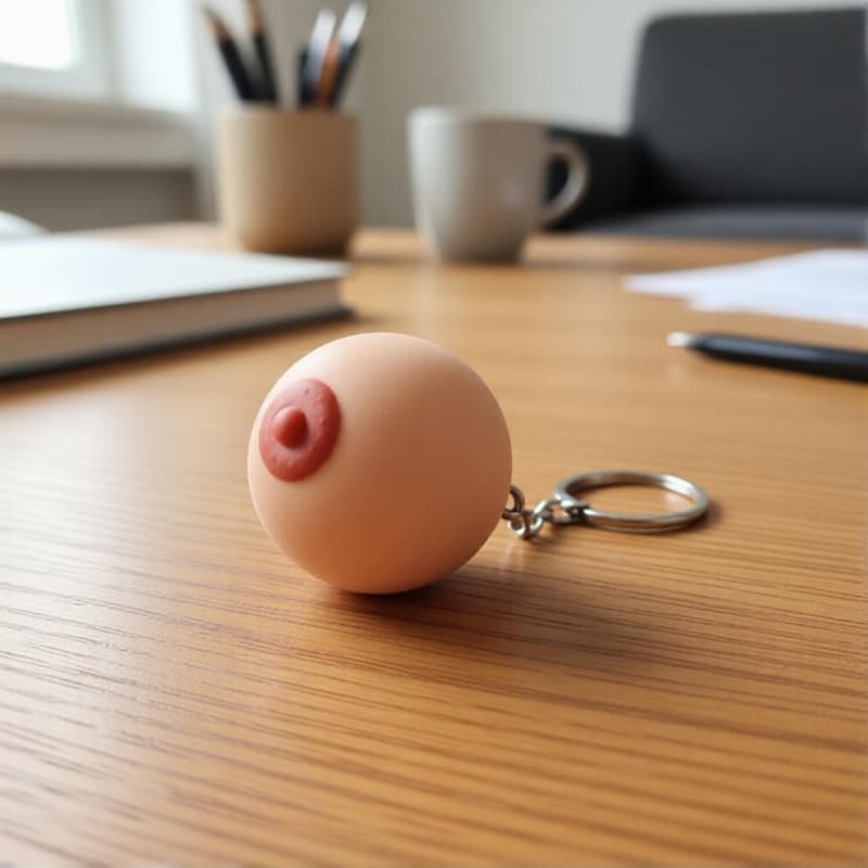 Брелок антистресс "Грудь"