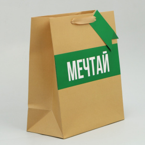 Пакет подарочный "Мечтай", 23*27 см