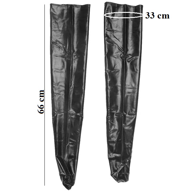 Гольфы G-810 из материала Wetlook черные