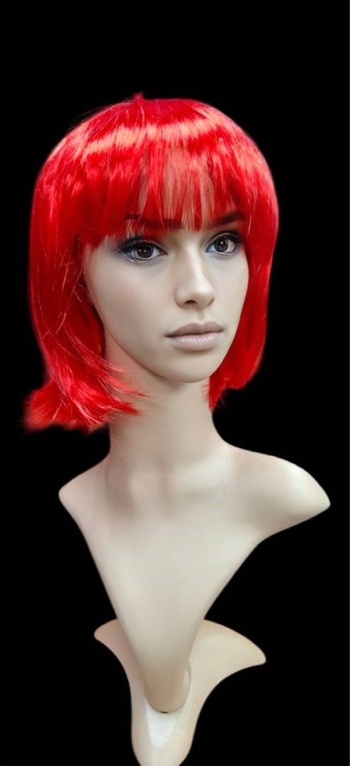 Парик карнавальный "Каре", красный