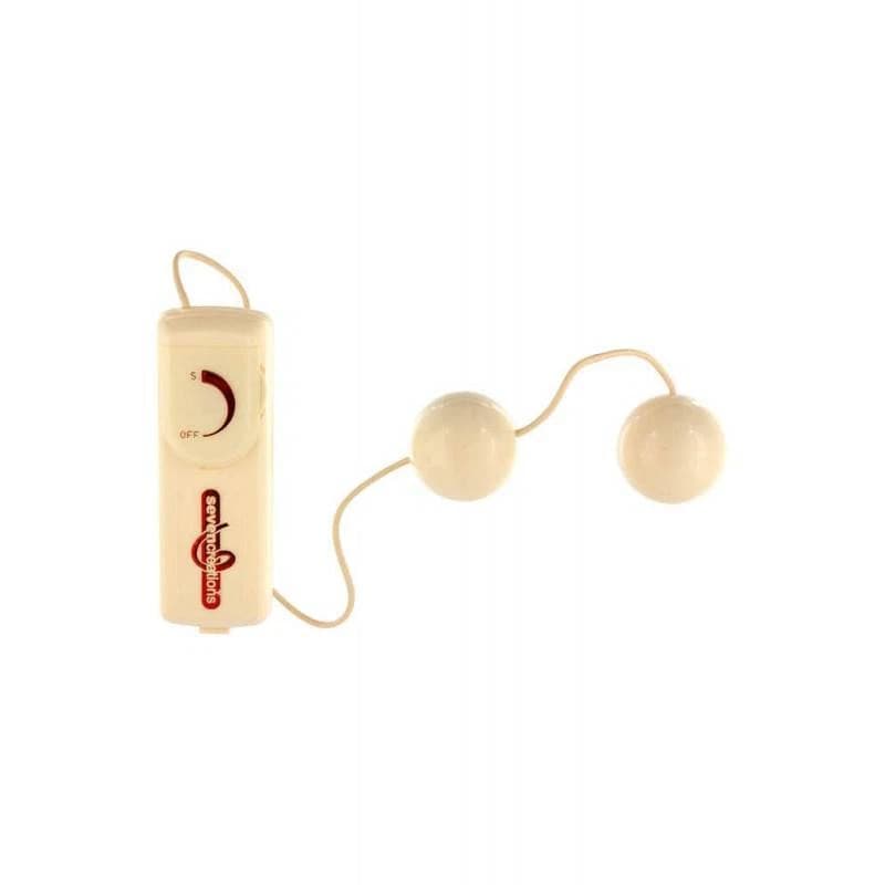 Шарики ORGASM, с вибрацией (белые)