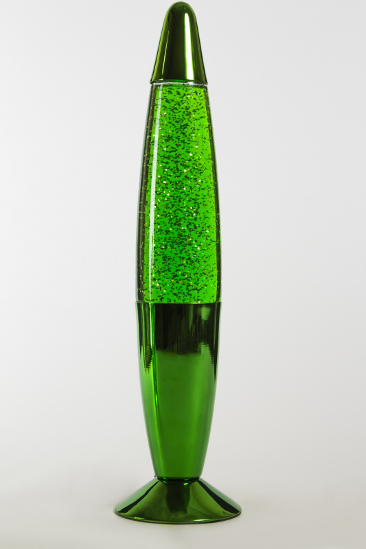 Лава лампа с блестками, 35 см (USB, батарейки, цветной корпус)