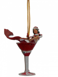 Подвеска на елку "Снегурочка с посохом"