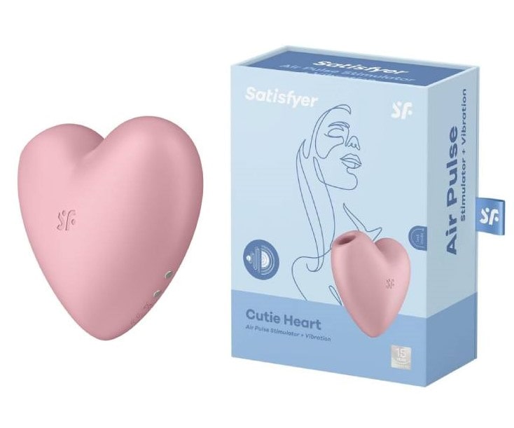 Вакуумно-клиторальный стимулятор Satisfyer Cutie Heart (light red)