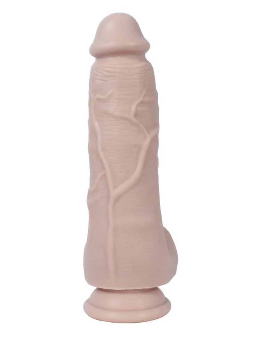 Real Фаллоимитатор-реалистик силиконовый с мошонкой на присоске 21см