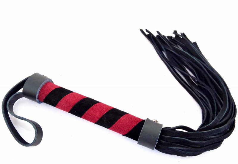 Плеть многохвостная "Vita" c черно-красной ручкой