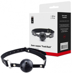 Кляп с шаром "Prank Black" черный