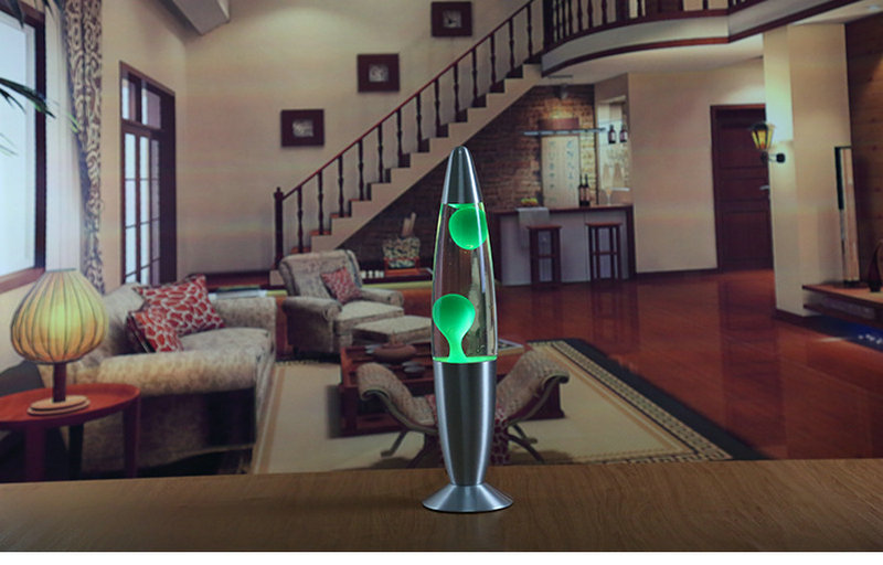 Лава лампа, 41 см (220 V, серебристый корпус)