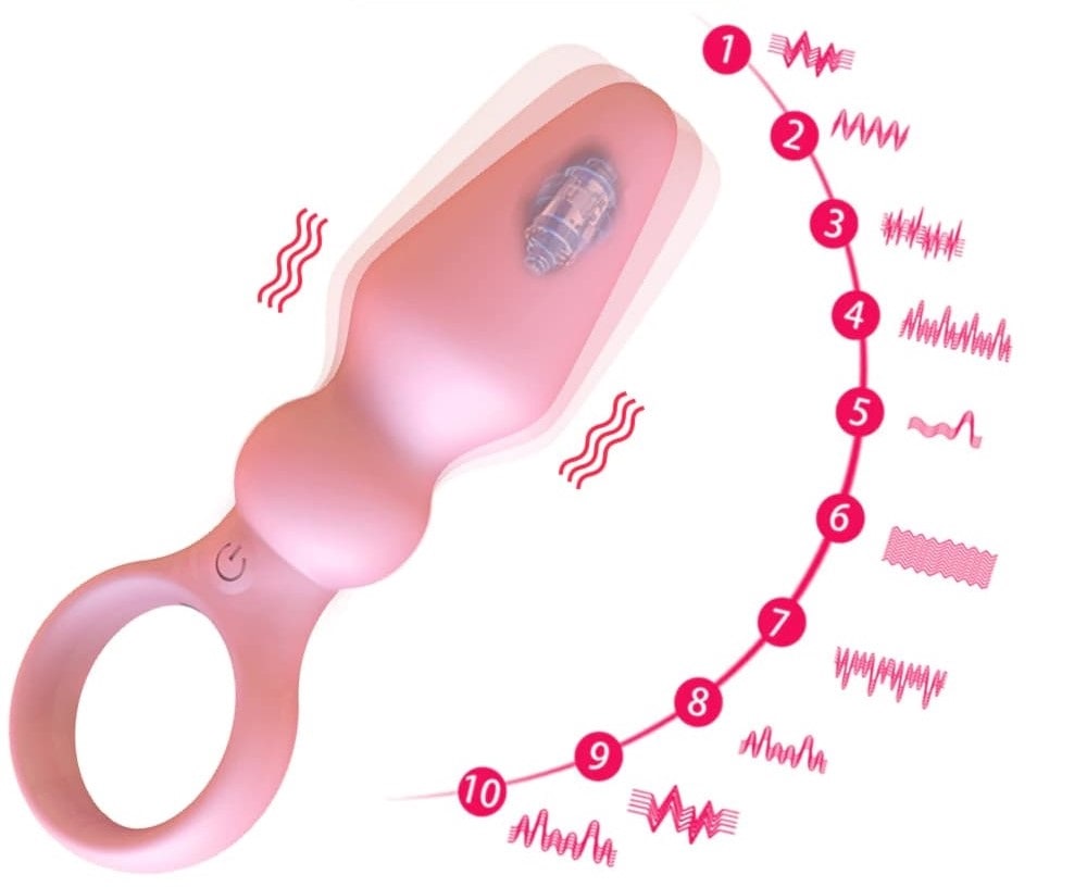 Втулка анальная с вибрацией с держателем-кольцом "Prostate Massager"