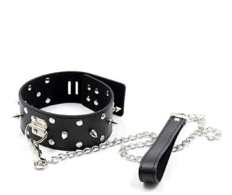 Ошейник с шипами на цепочке "Latifa"