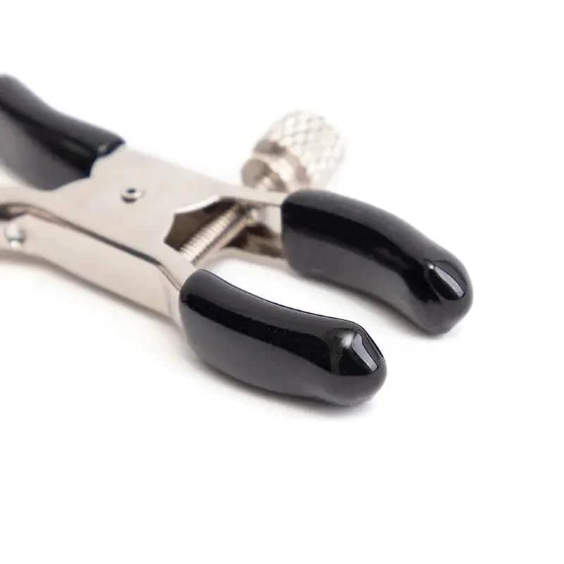 Зажимы на соски с черным мехом