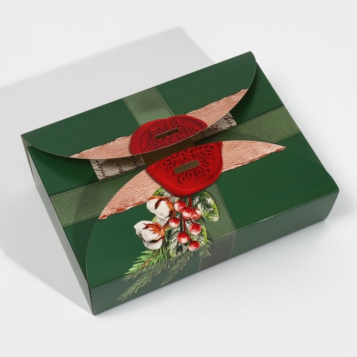 Коробка сборная "Новогодняя посылка", 28*18*8 см