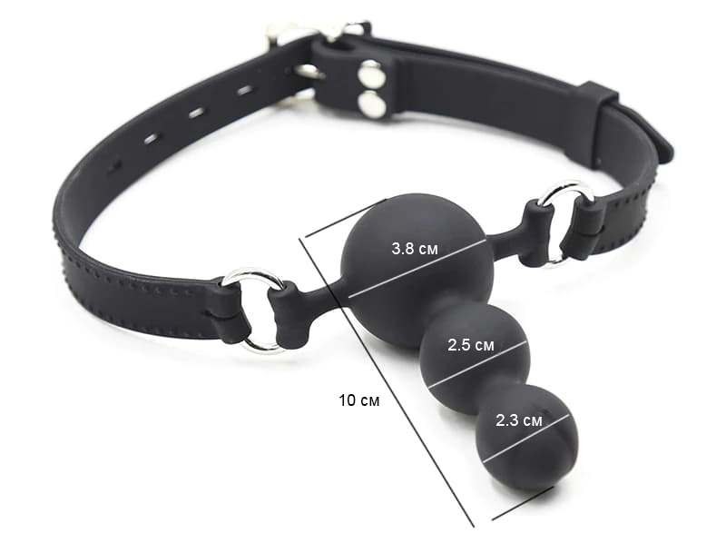 Кляп с фаллосом "Bead Gag black"