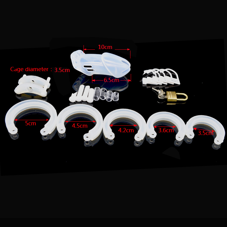 Пояс верности мужской "Power" силиконовый с пломбой, белый