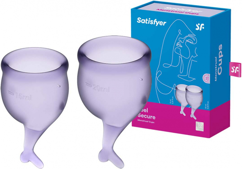 Набор менструальных чаш Satisfyer Feel secure Menstrual Cup фиолетовый