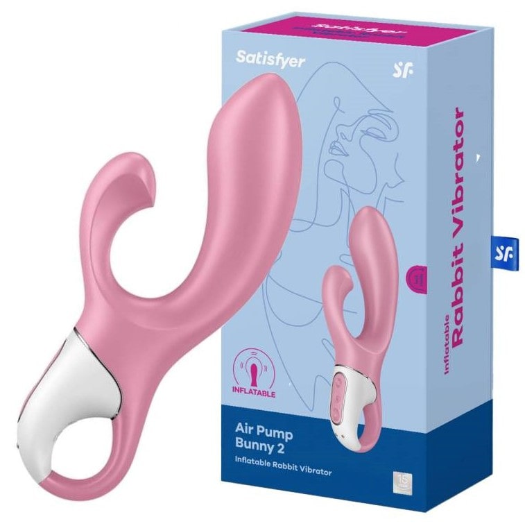 Satisfyer Надувающийся вибромассажер Air Pump Bunny 2 (розовый)