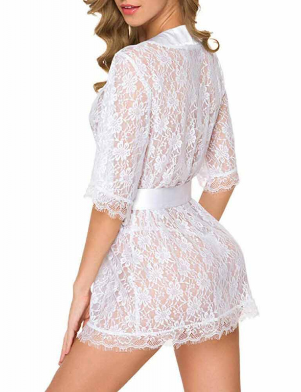 Пеньюар кружевной (халатик) "Daniela" белый