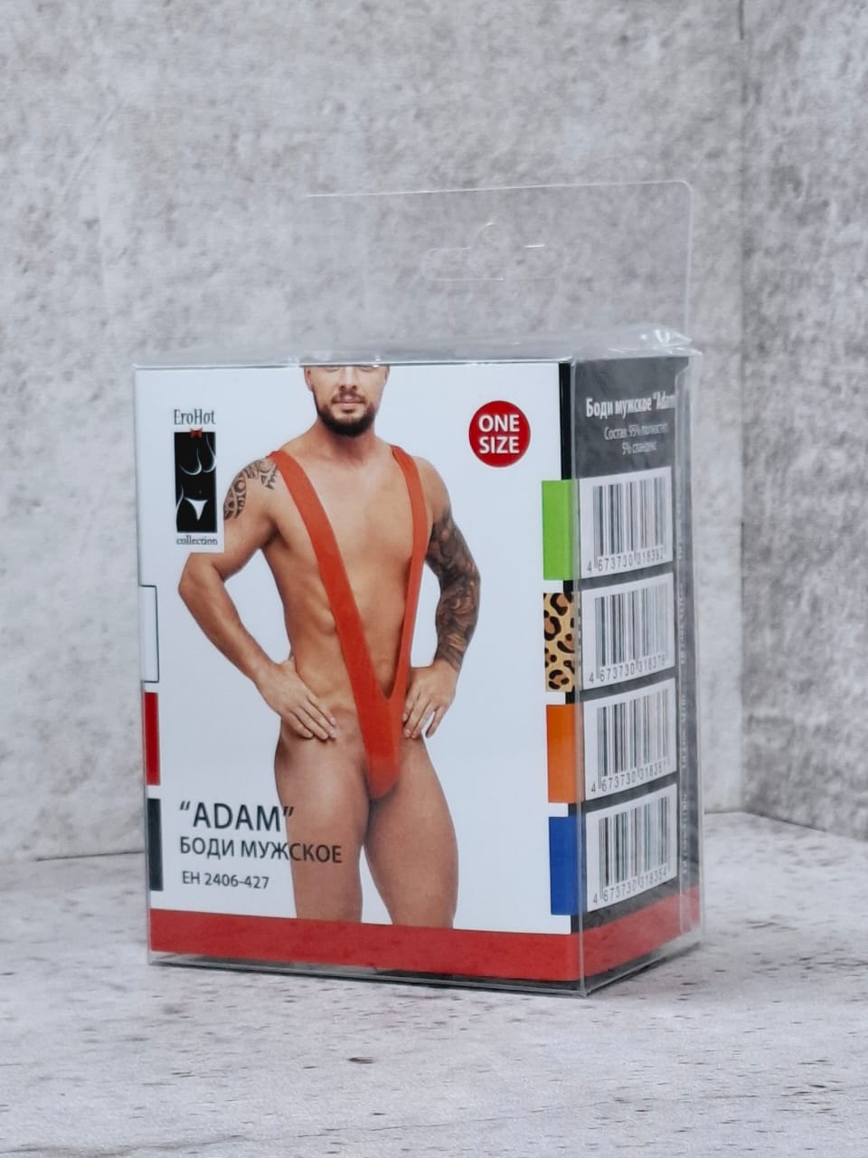 Боди мужское эротическое "Adam" зеленое