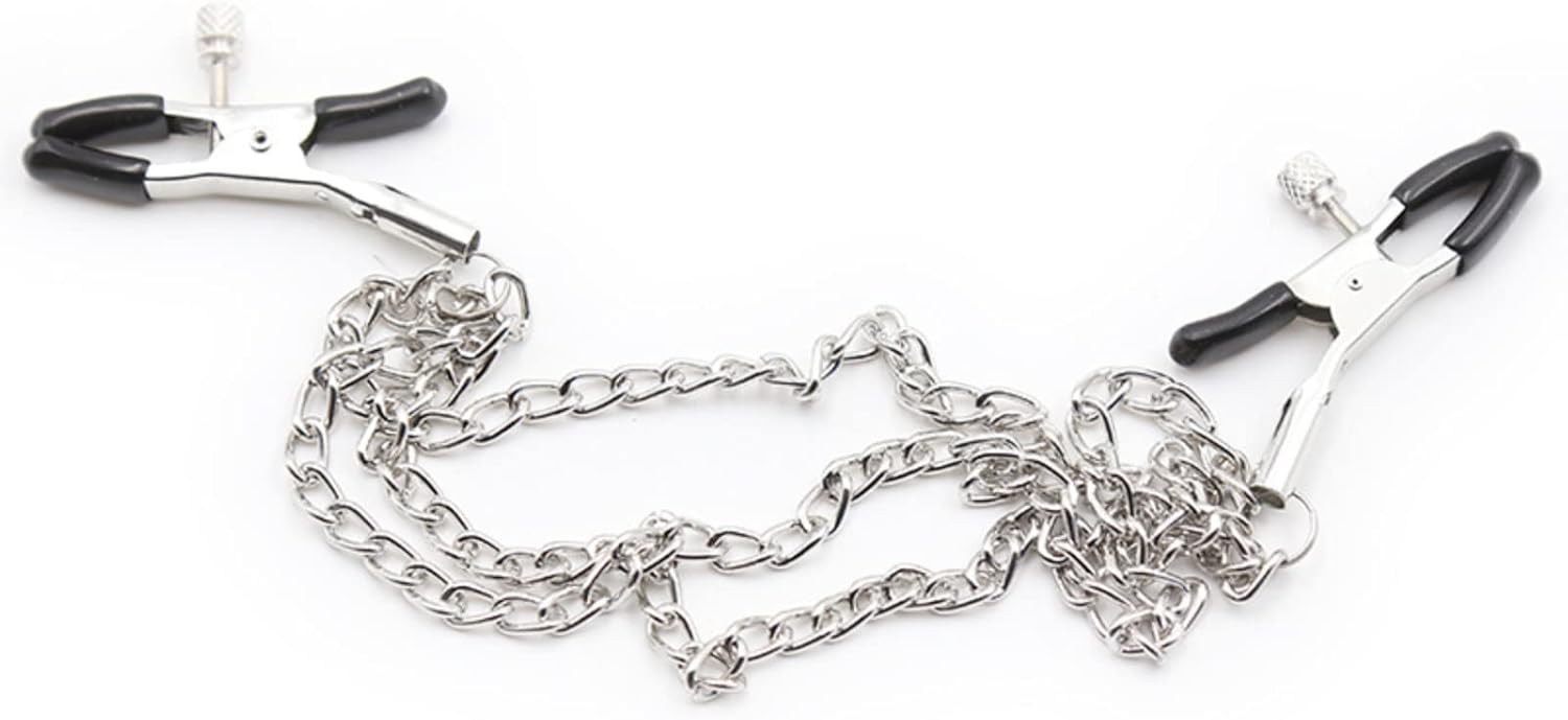 Зажимы на соски с серебристыми цепочками "Three-level" 