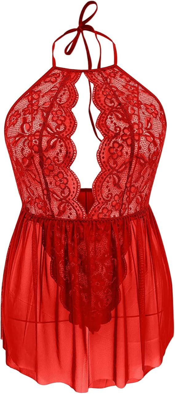 EroHot Eleganse Plus Сорочка кружевная "Sirena" красная EroHot Eleganse Plus Сорочка кружевная "Sirena" красная