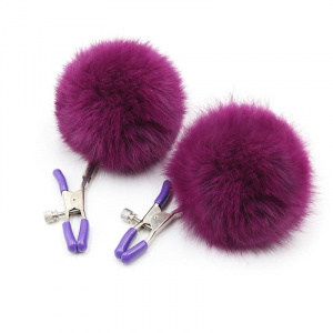 Зажимы на соски "Fur Violet clamp"