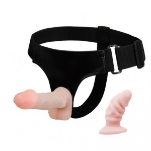 Страпон на трусах Jessica с двумя сменными насадками мини фаллоимитаторами