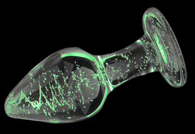 EroHot Glow Анальная втулка "Bubble" из прозрачного стекла с декором из пузырьков, диаметр 3.2см