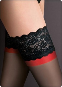 GABRIELLA Чулки Victoria N/R/N с черной резинкой