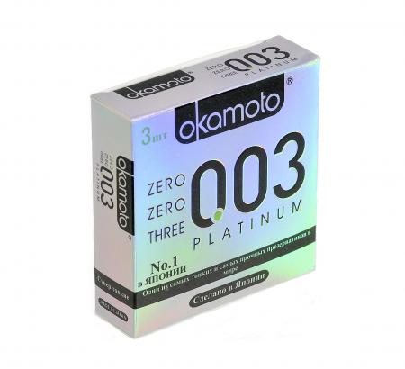 Презервативы OKAMOTO "Platinum 003" (супертонкие), 3 шт