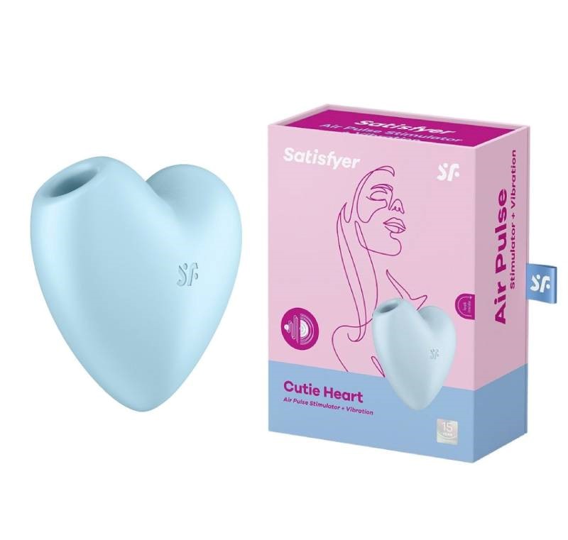 Вакуумно-клиторальный стимулятор Satisfyer Cutie Heart (blue)