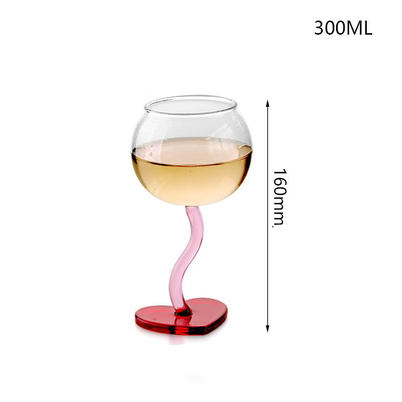 Бокал с изогнутой ножкой "Сердце"