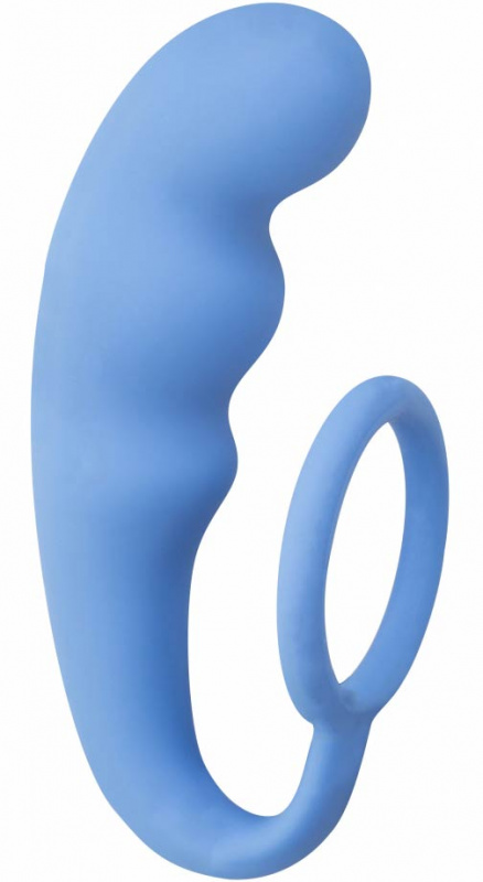 Анальный стимулятор с эрекционным кольцом Mauntain Ranger Anal Plug Blue