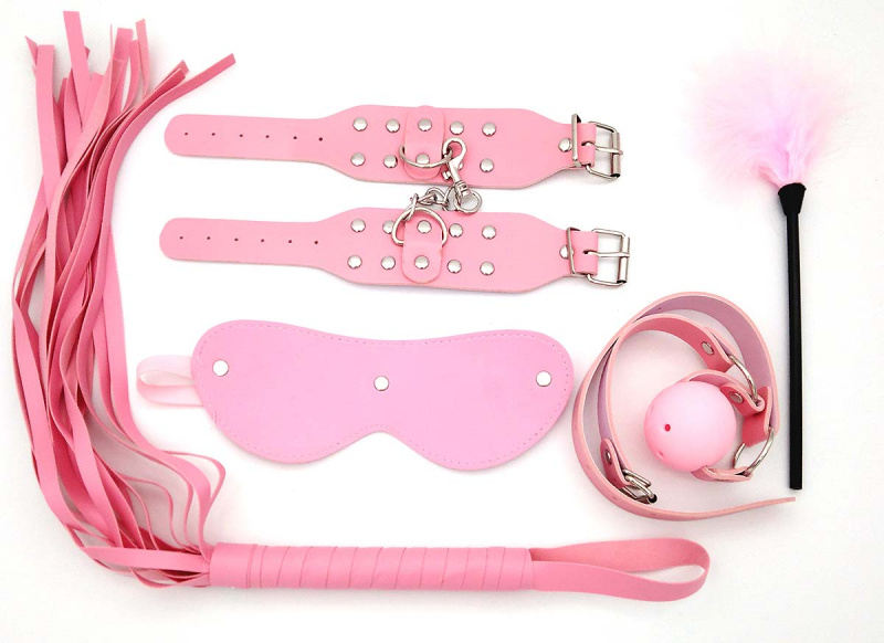 Набор аксессуаров БДСМ "Desire Pink", 5 предметов розовый