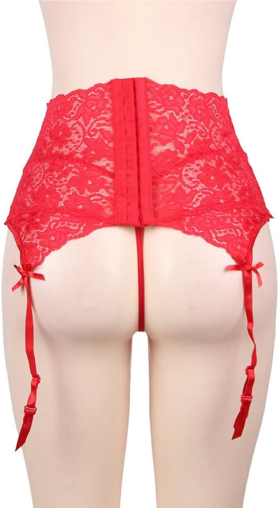 Пояс для чулок широкий кружевной, красный Пояс для чулок широкий кружевной, красный