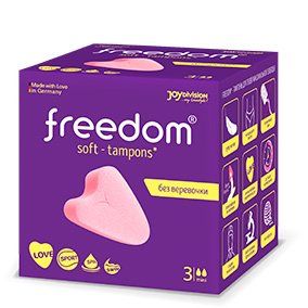 Тампоны женские гигиенические "Freedom Mini", 3шт в упаковке