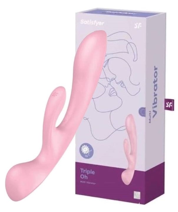 Гибкий вибратор-кролик 3 в 1 Satisfyer Triple Oh (pink)