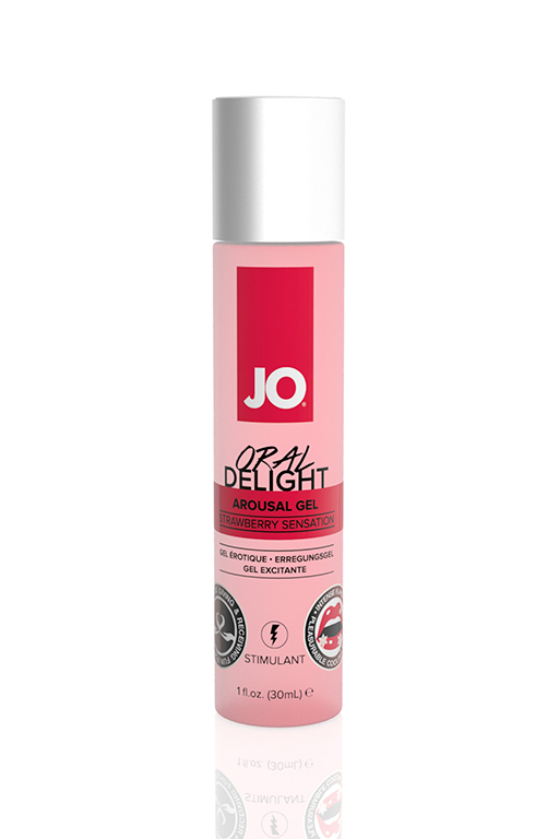 JO Гель для оральных ласк "Oral Delight Strawberry Sensation" с десенсибилизацией, 30 мл