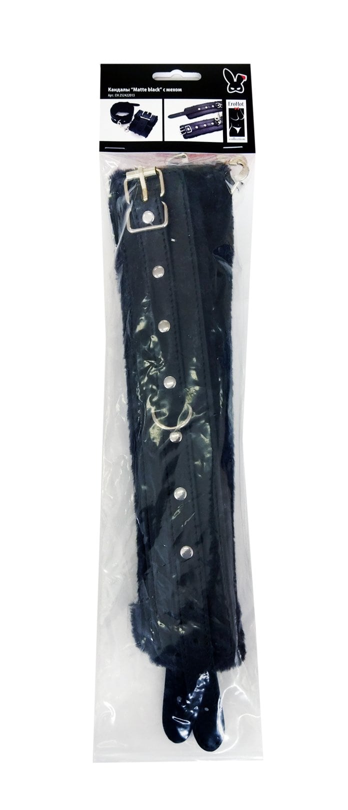 Кандалы "Matte black" с мехом