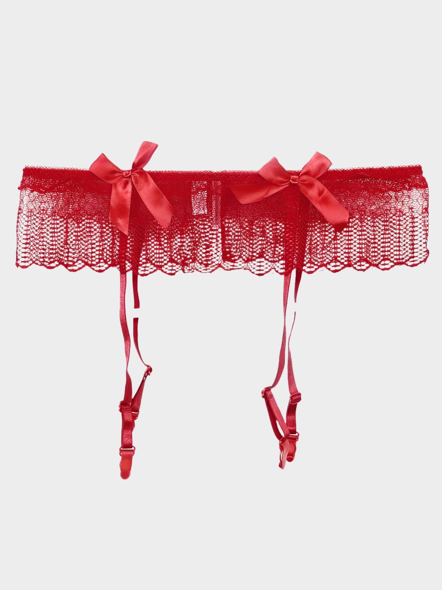 Пояс для чулок "Megia Belt Red" красный