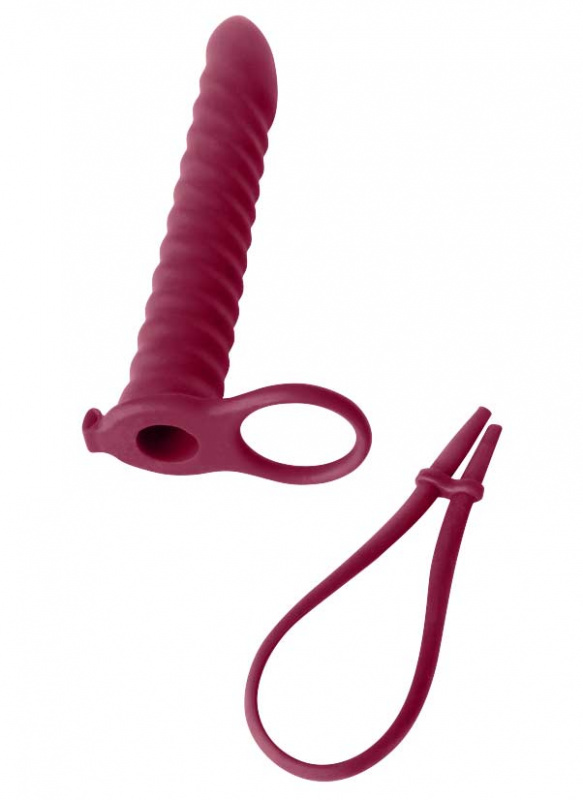 Lola Вибронасадка для Двойного Проникновения Pure Passion Rori  Wine Red 