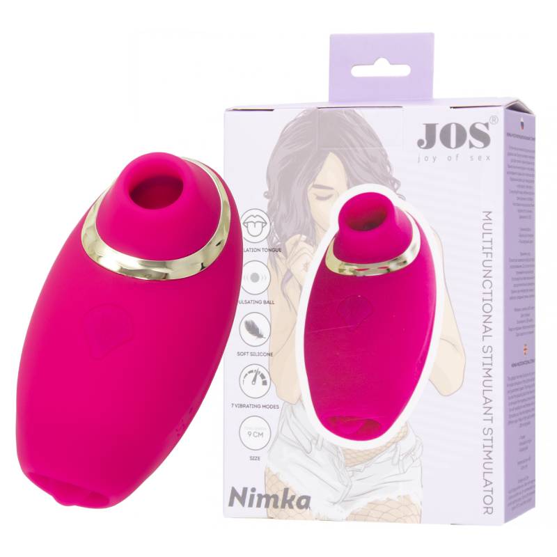 JOS Многофункциональный стимулятор эрогенных зон Nimka, силикон, розовый, 9cv