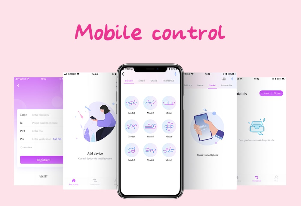 Вибратор "Levett" с управлением от смартфона