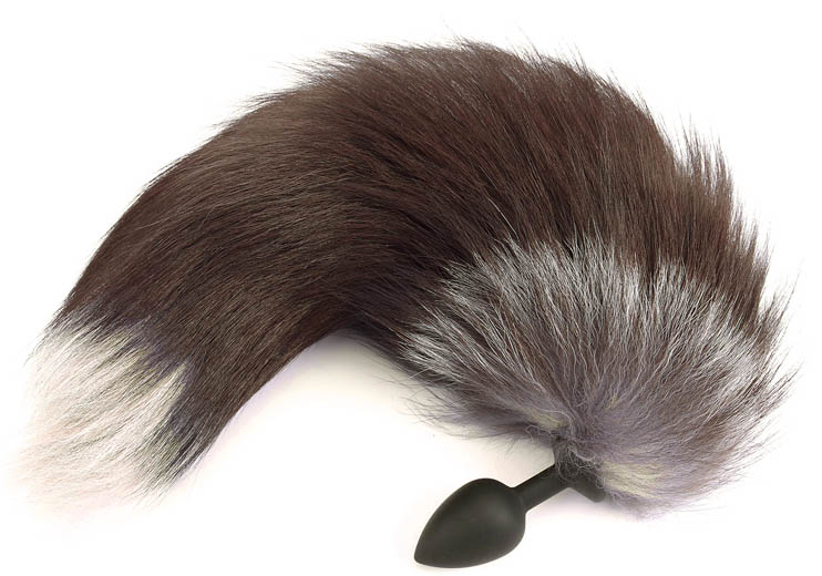 Анальная втулка силиконовая с хвостом "Furry Fox tail"