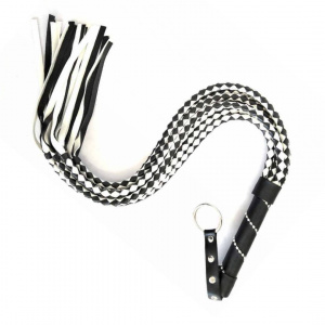 Плеть многохвостная "Voyage" черно-белая